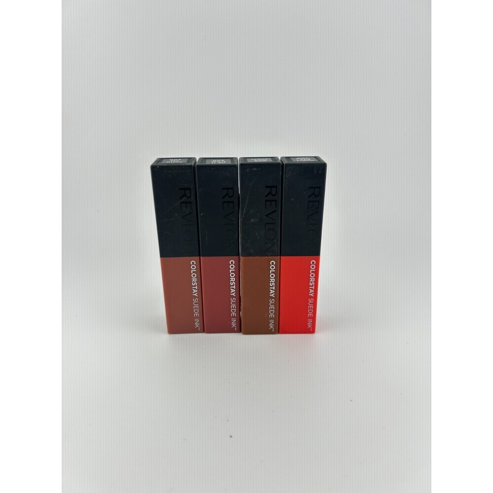 Lot of 4 Revlon ColorStay Suede Ink Lightweight Matte Lipstick with Vitamin E